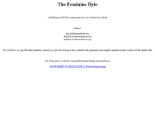 Tablet Screenshot of femininebyte.org